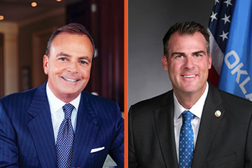 Rick Caruso (JD ’83) and Oklahoma Governor Kevin Stitt