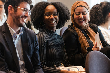 Students laughing