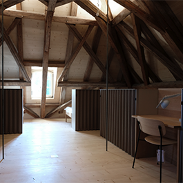 chateau boys dorm with bunk beds and desk