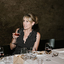 lady sipping wine at a tasting