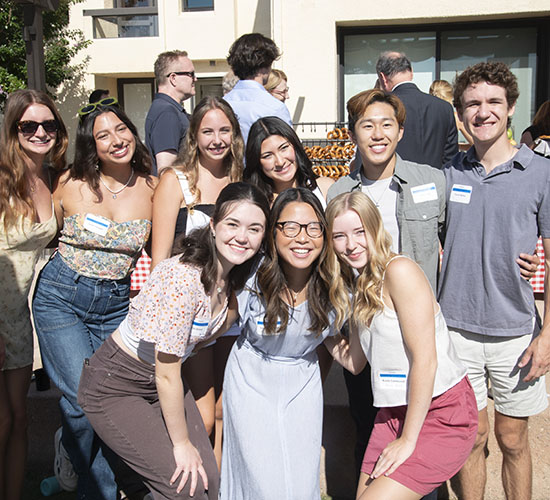 students and young alumni at the reunion