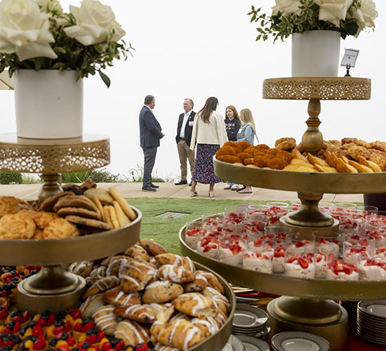 food and beverages on a table