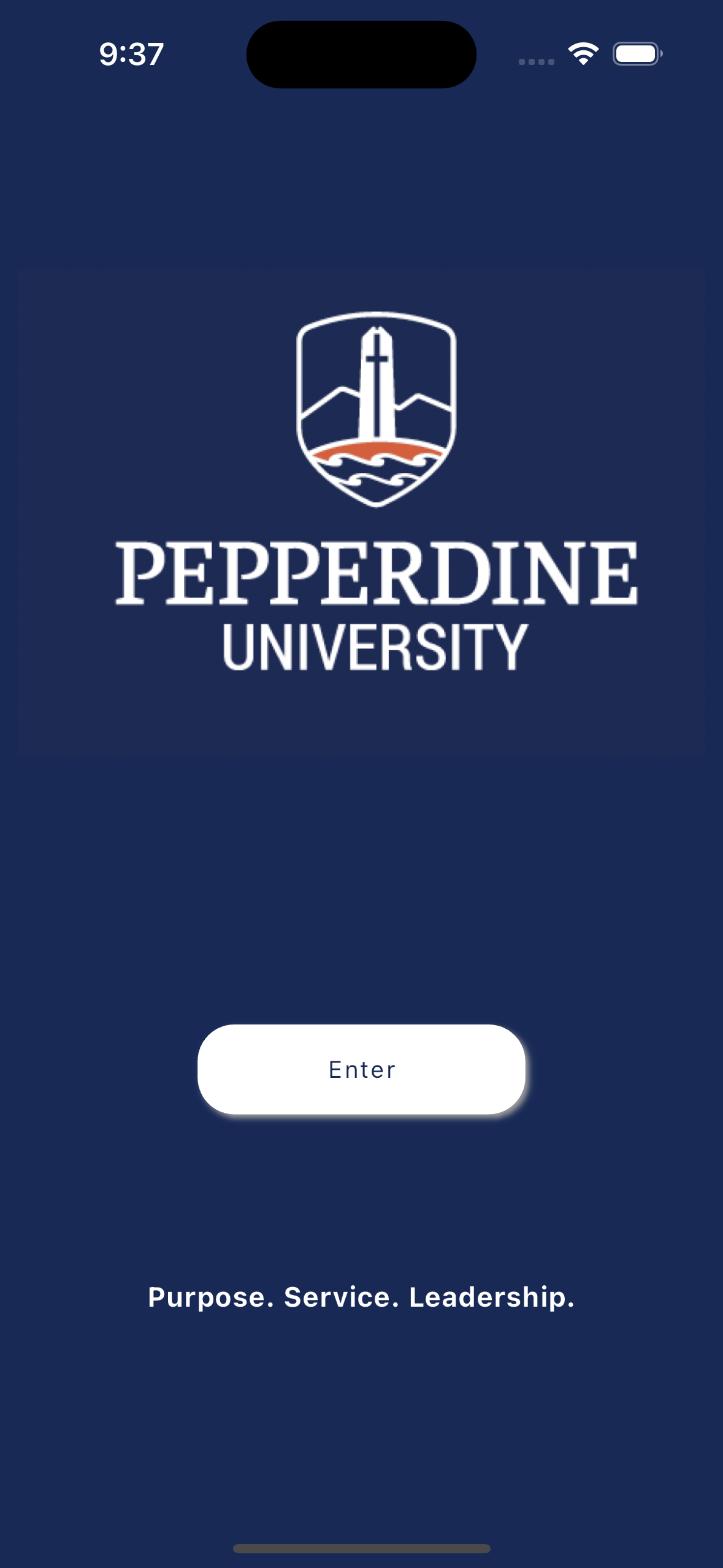 Pepperdine Mobile App Splash Screen