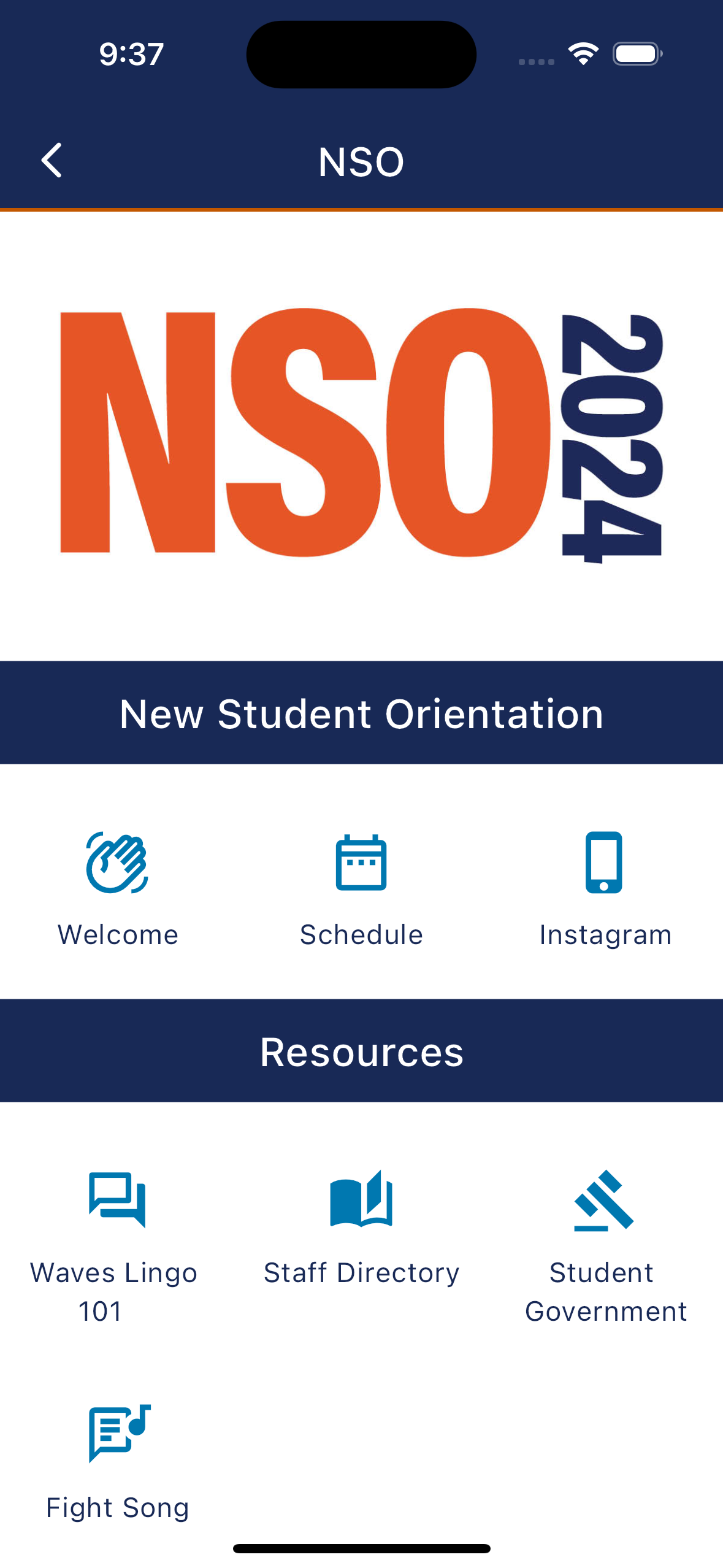 NSO app screen