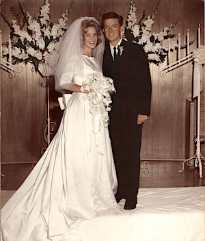 George Cooper and his wife, Sarah, on their wedding day.