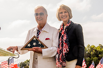 Pat Boone and Sara Young Jackson at 9/11 Remembrance Ceremony