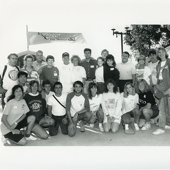 Group photograph of Pepperdine students on Step Forward Day 1989